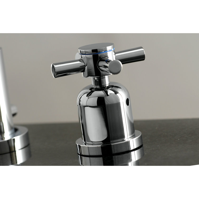 Concord 8" Chrome Widespread Bathroom Faucet with Brass Pop-Up