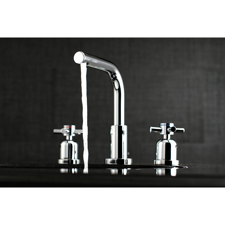 Concord 8" Chrome Widespread Bathroom Faucet with Brass Pop-Up