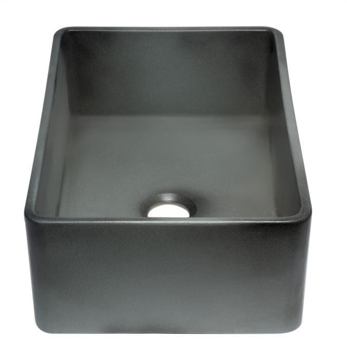 30'' Concrete Gray Fireclay Farmhouse Kitchen Sink
