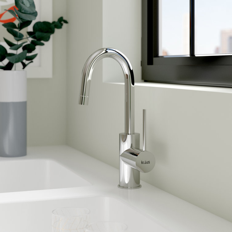Chrome Single Handle Deck Mounted Bar Faucet