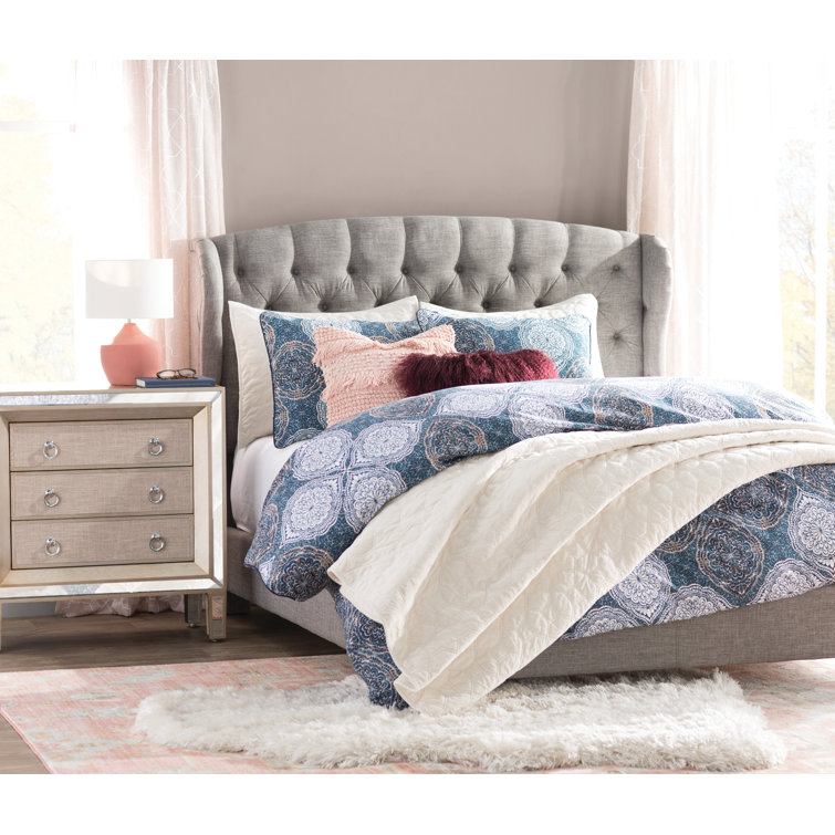 Ivory Velvet Reversible Full Quilt Set with Shams