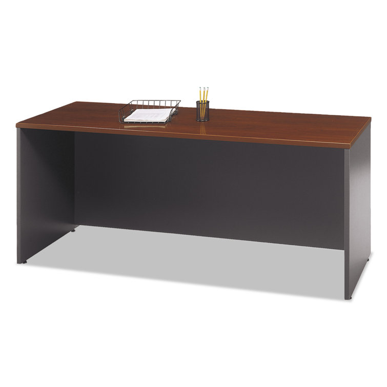 Hansen Cherry 60W Credenza Desk with Drawer and Filing Cabinet
