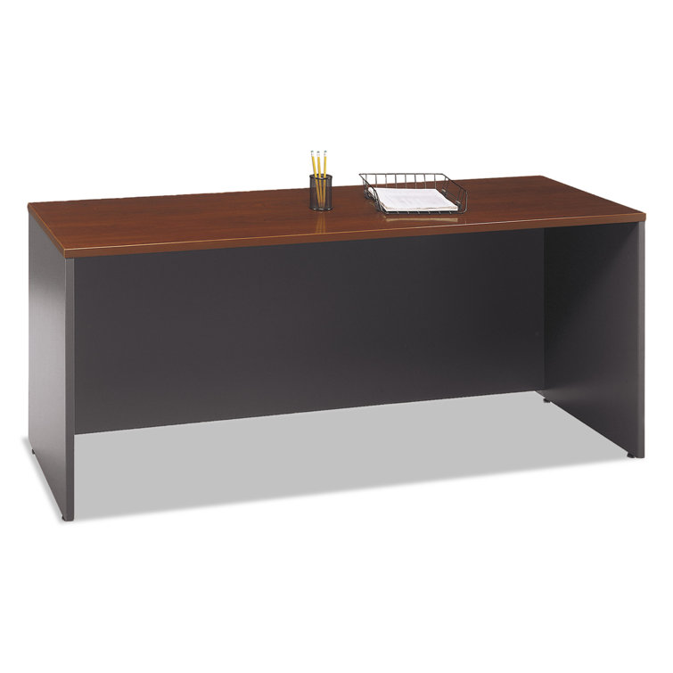 Hansen Cherry 60W Credenza Desk with Drawer and Filing Cabinet