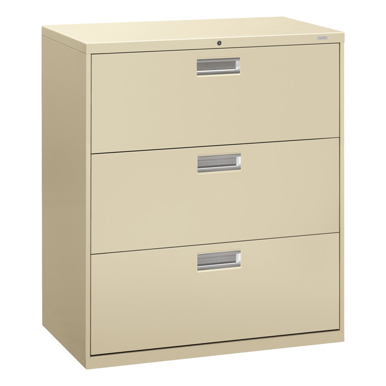 Putty Steel 3-Drawer Lockable Lateral Filing Cabinet