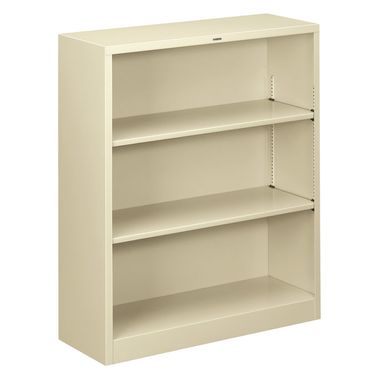 Putty Adjustable Steel Three-Shelf Bookcase, 41" Height