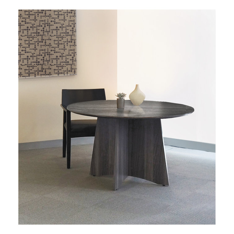 Gray Steel 48" Round Laminate Conference Table