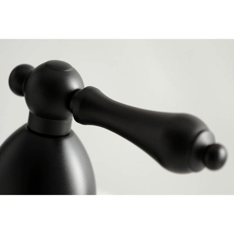 Heritage Matte Black 8-inch Widespread Brass Bathroom Faucet