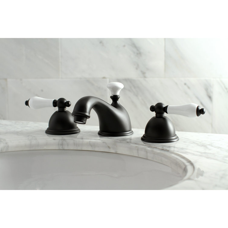 Elegant Traditional 8-Inch Polished Nickel Widespread Bathroom Faucet