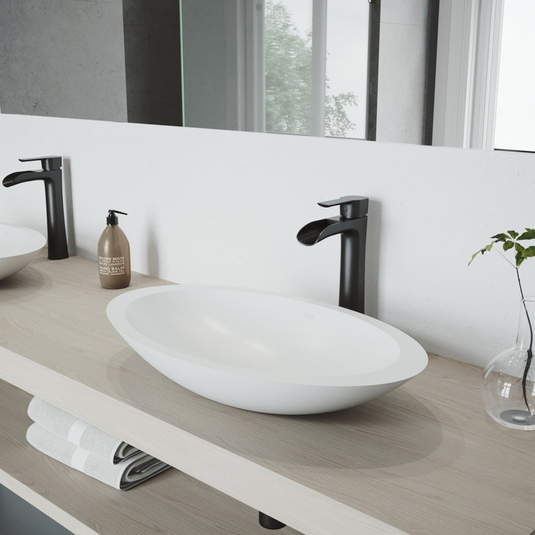 Niko Matte Black Brass Single Handle Vessel Faucet