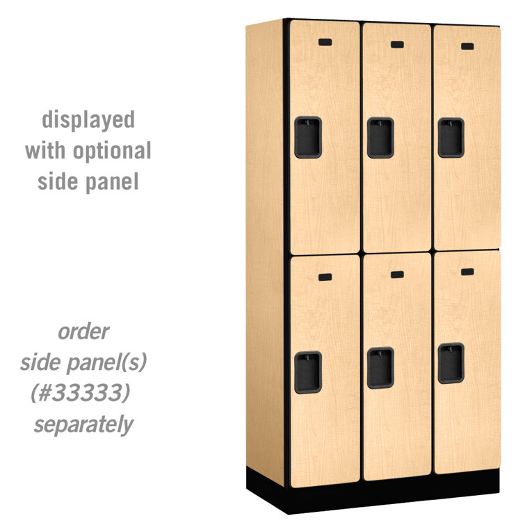 Maple Double Tier Lockable Gym Locker with Black Base