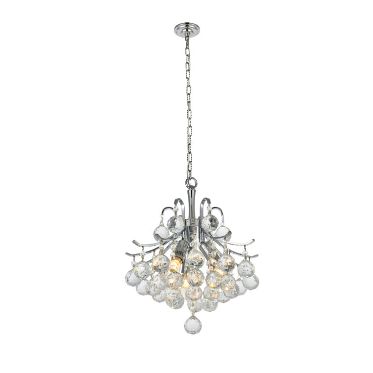 Toureg 12" Chrome Pendant with Royal Cut Clear Crystals