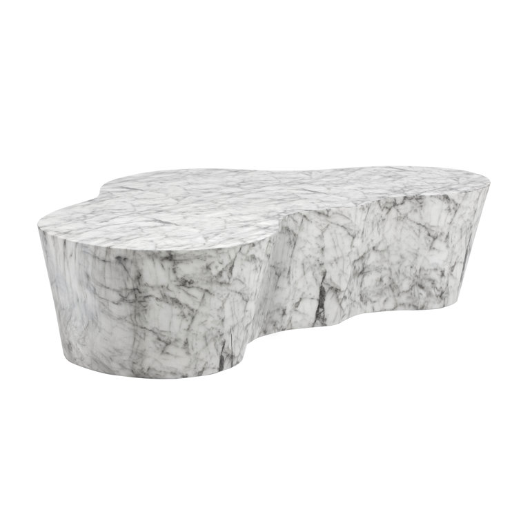 Ava Grey Marble-Look Concrete Outdoor Coffee Table