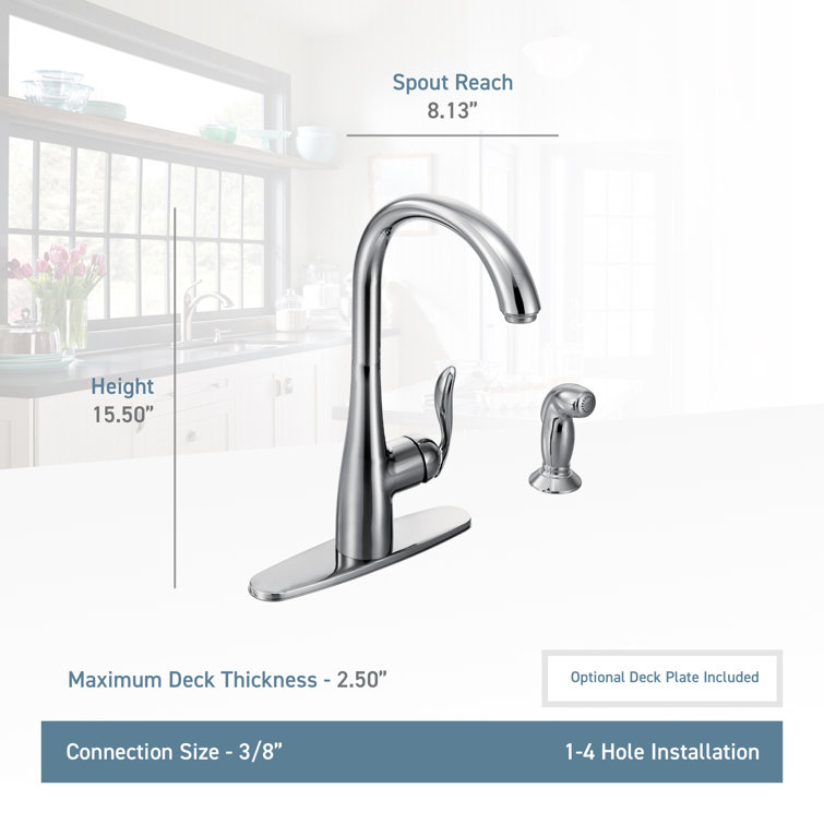 Stainless Steel Transitional Bar Faucet with Pull-out Spray