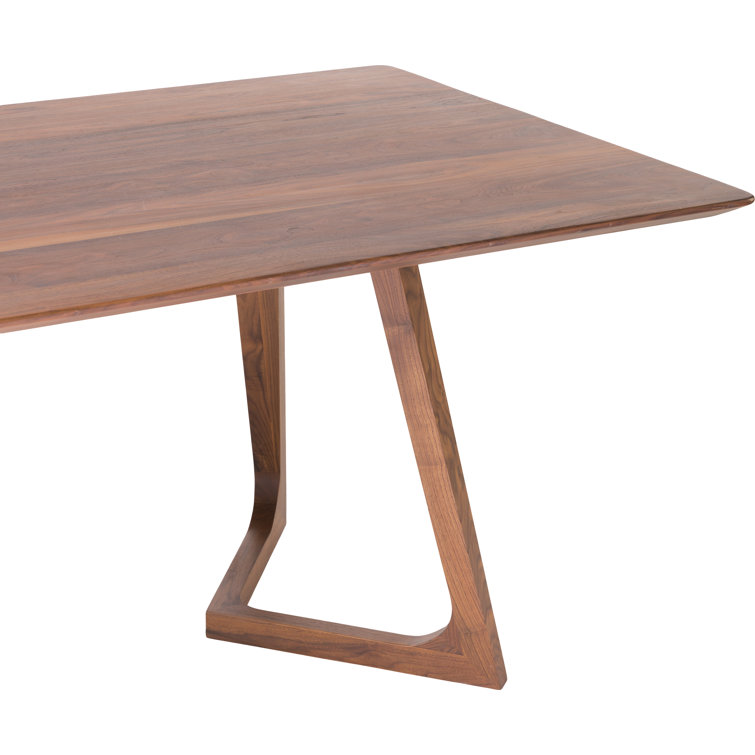 Mid-Century Modern Godenza Solid Walnut Rectangular Dining Table