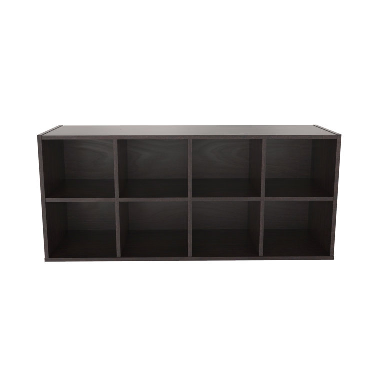 Espresso Stackable 8-Cubby Shoe Storage Organizer