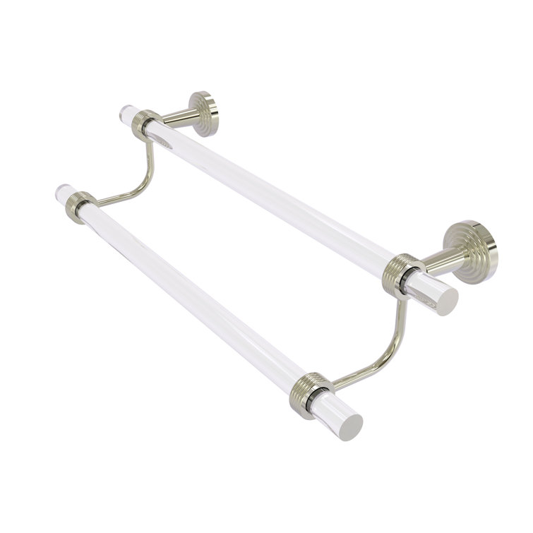 Polished Nickel and Acrylic Double Wall Towel Bar