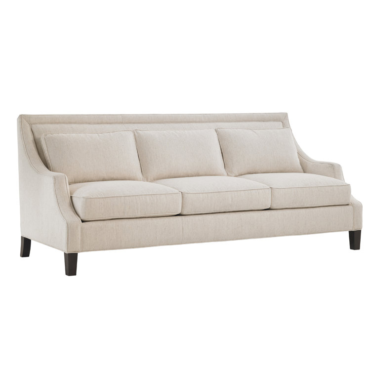 Beige Fabric Sofa with Down Fill Cushions