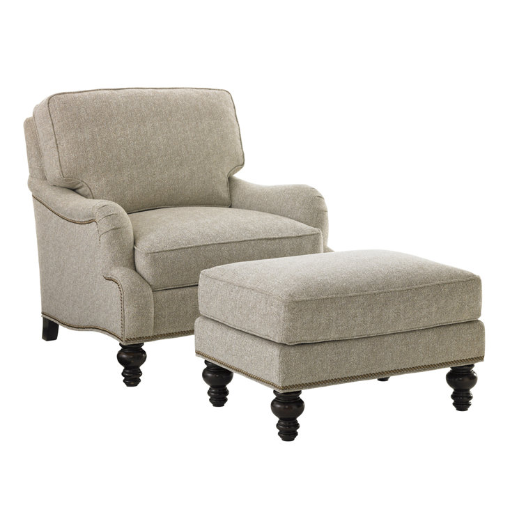 Kona Finish Elegant Amelia Ottoman, 30"W x 22"D x 19"H