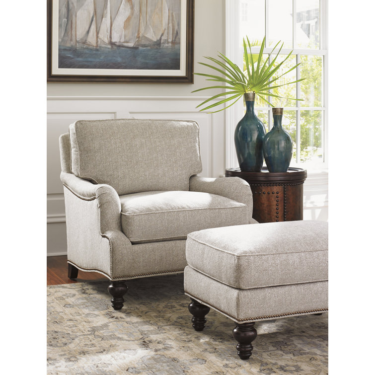 Kona Finish Elegant Amelia Ottoman, 30"W x 22"D x 19"H