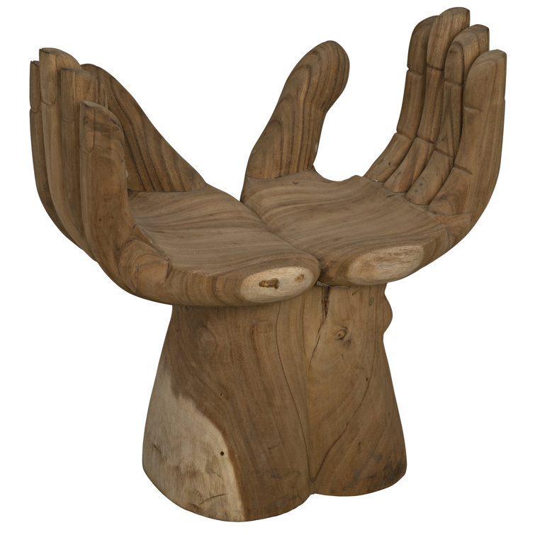 Handcrafted Teak Unity Harmony Accent Armchair 21.5" x 30.5"