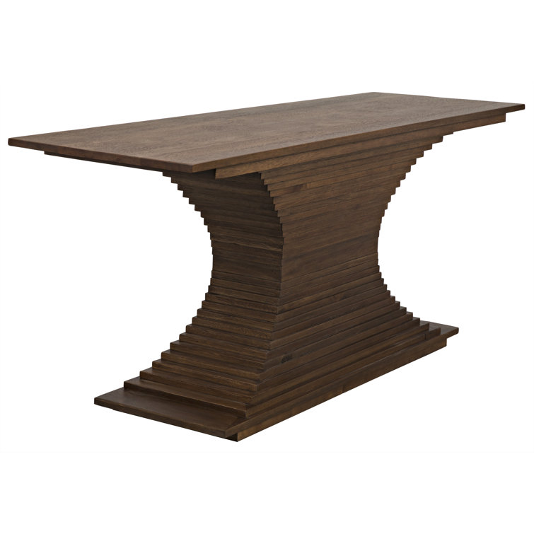 Cambio 72'' Dark Walnut Solid Wood & Metal Console Table