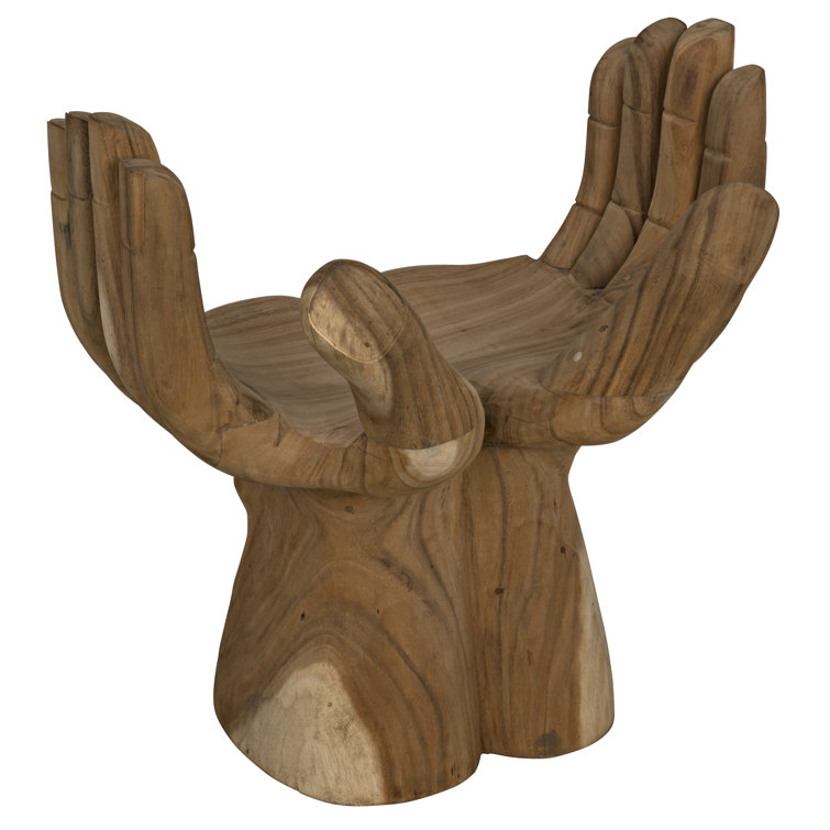Handcrafted Teak Unity Harmony Accent Armchair 21.5" x 30.5"