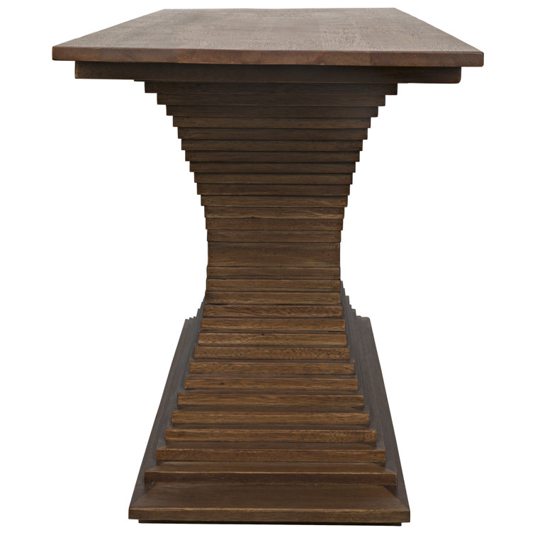 Cambio 72'' Dark Walnut Solid Wood & Metal Console Table
