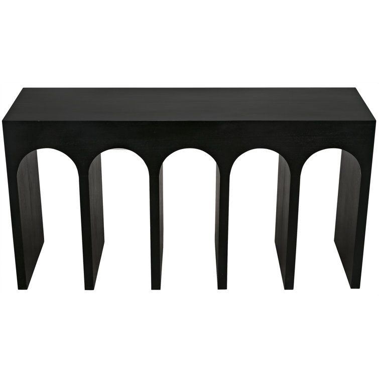 ArchBridge 59'' Hand-Rubbed Black Mahogany Console Table