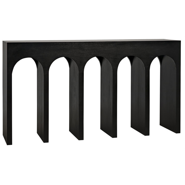 ArchBridge 59'' Hand-Rubbed Black Mahogany Console Table
