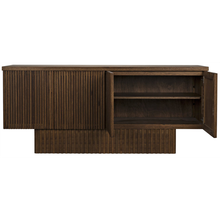 Noir Mr. Smith 77.5'' Dark Walnut Solid Wood Sideboard