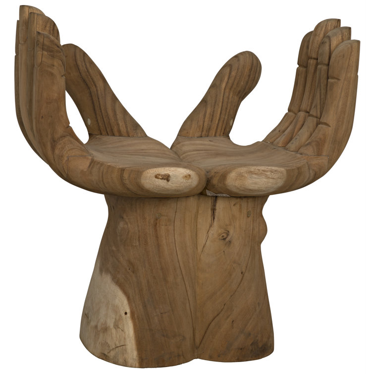 Handcrafted Teak Unity Harmony Accent Armchair 21.5" x 30.5"