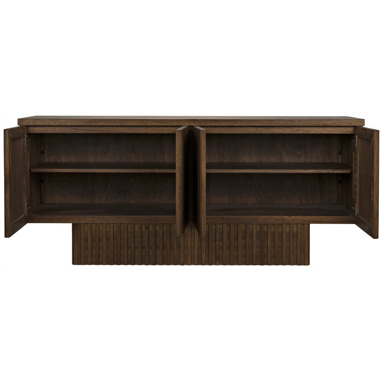 Noir Mr. Smith 77.5'' Dark Walnut Solid Wood Sideboard