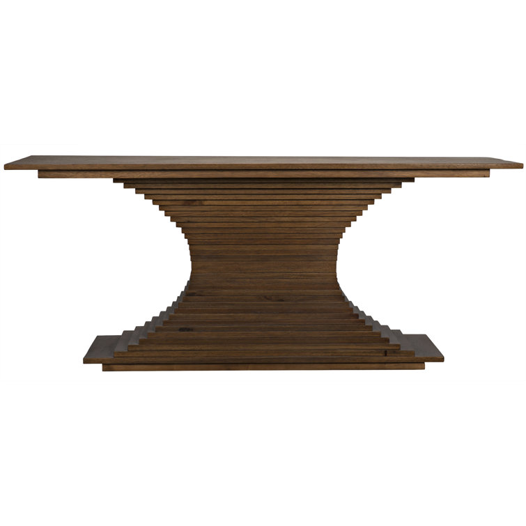 Cambio 72'' Dark Walnut Solid Wood & Metal Console Table