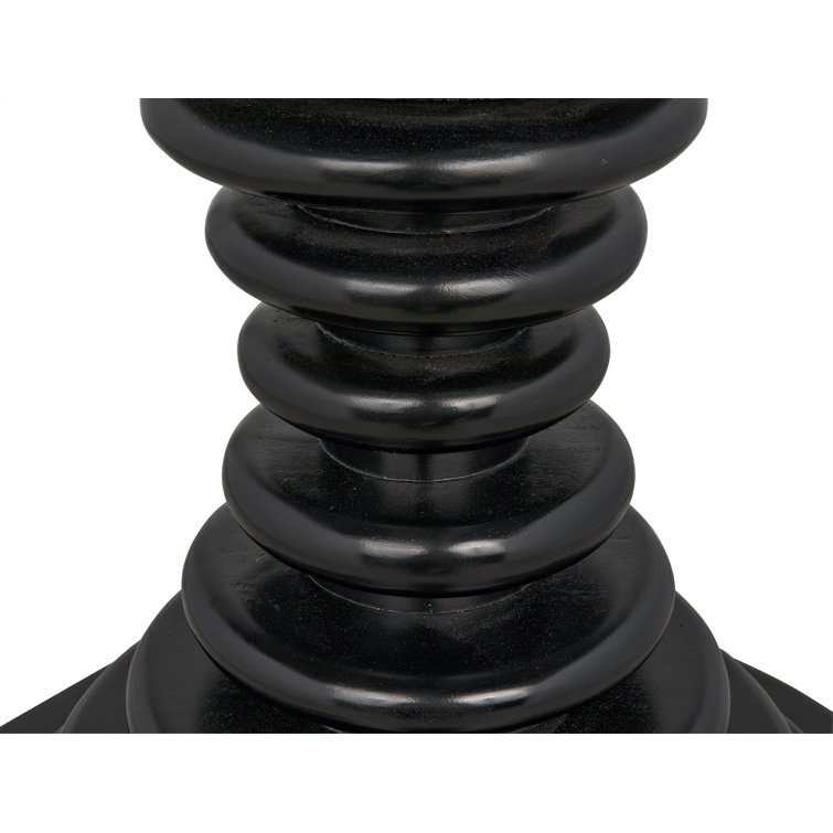 Classic Round 28" Hand Rubbed Black Solid Wood End Table
