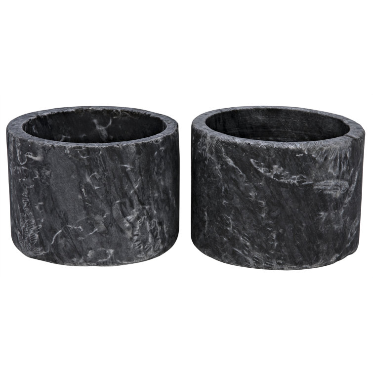 Black Marble 4'' Tabletop Candle Holders Set