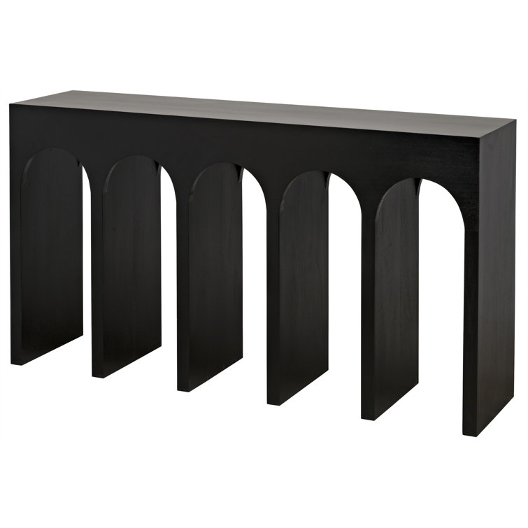 ArchBridge 59'' Hand-Rubbed Black Mahogany Console Table