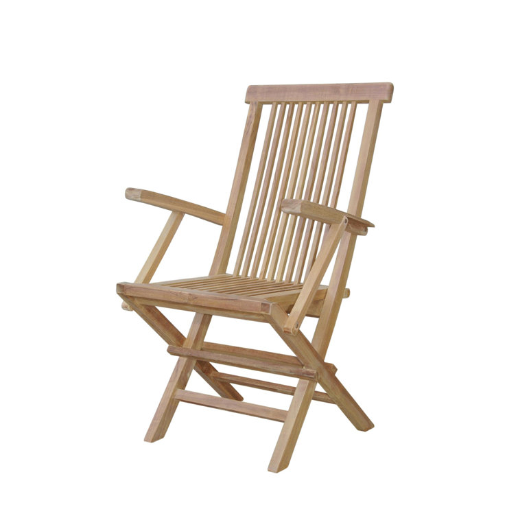 Bristol Teak Folding Outdoor Dining Armchair