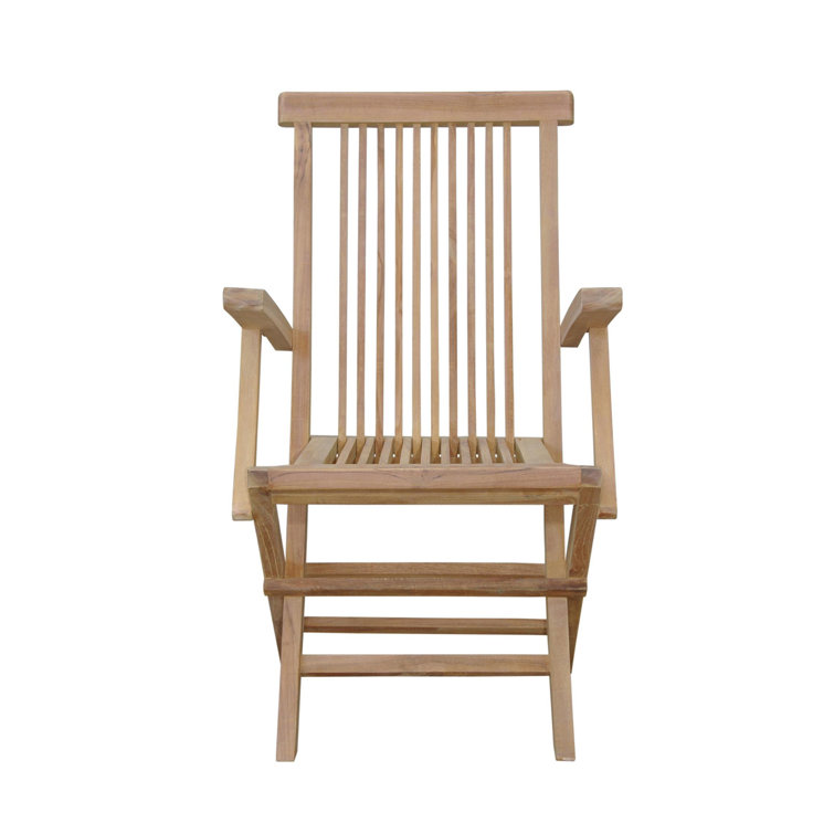 Bristol Teak Folding Outdoor Dining Armchair