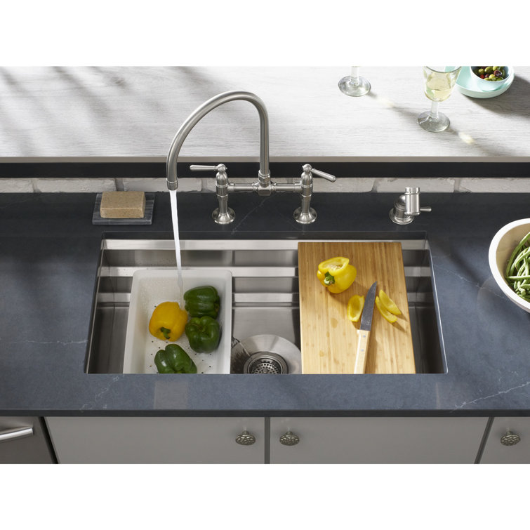 Prolific 29" Stainless Steel Single Bowl Workstation Kitchen Sink