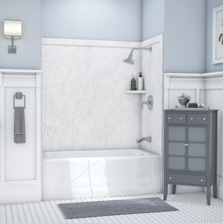 Frost White 60" x 32" x 60" Alcove Bathtub Surround