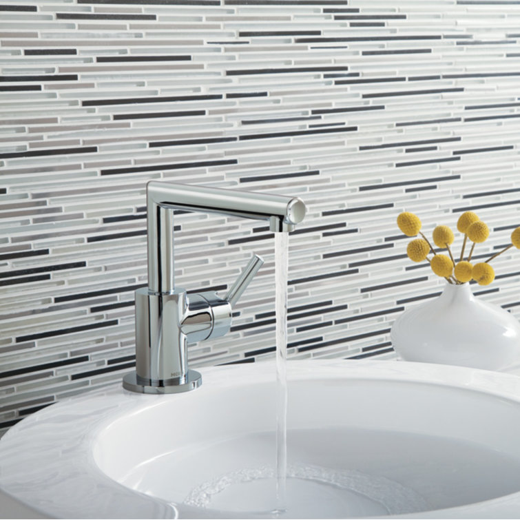 Modern Black Chrome Single Hole Bathroom Faucet