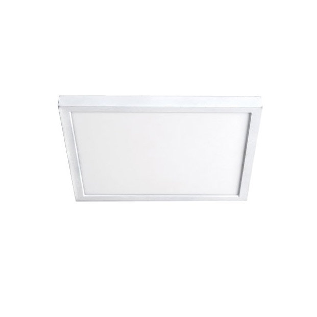 White Glass 11" LED Energy Star Flush Mount