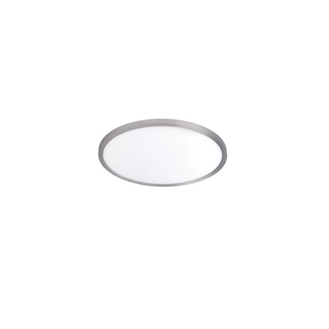 Sleek 15" Brushed Nickel LED Flush Mount Light for Indoor/Outdoor