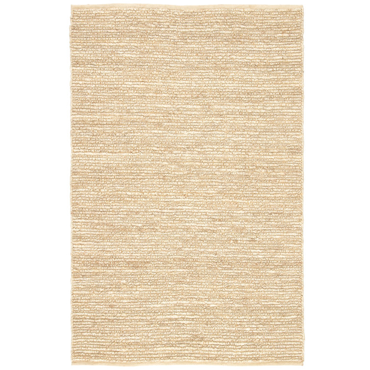 Handmade Beige Wool 9' x 12' Rectangular Rug