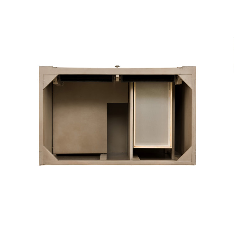 Bristol 36" Whitewashed Walnut Single Vanity Base with Drawers