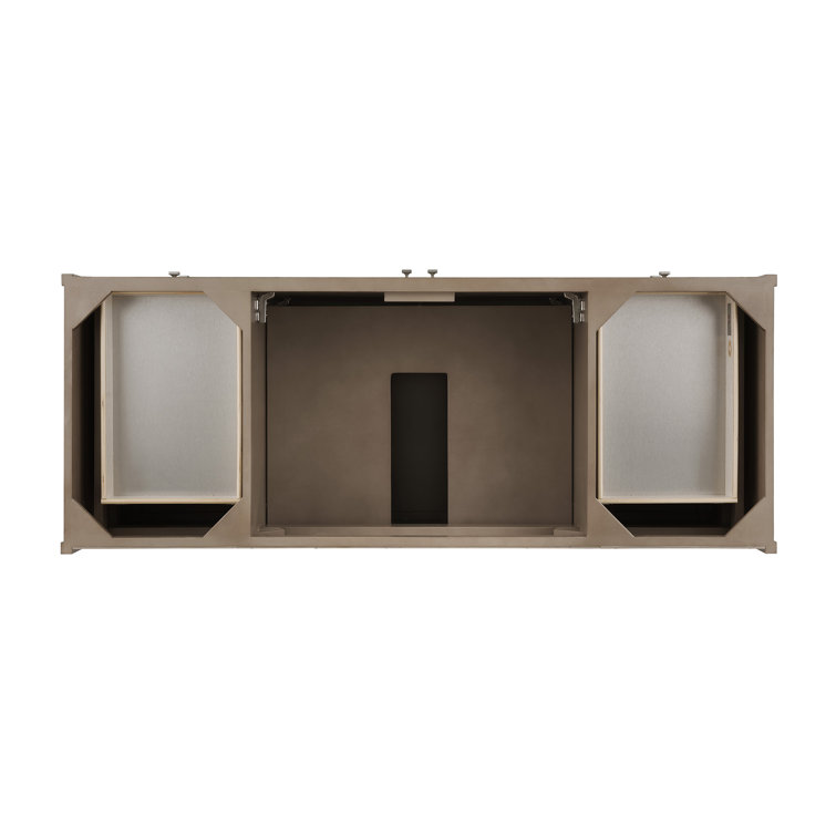 Chicago 60" Whitewashed Walnut Single Bathroom Vanity Base