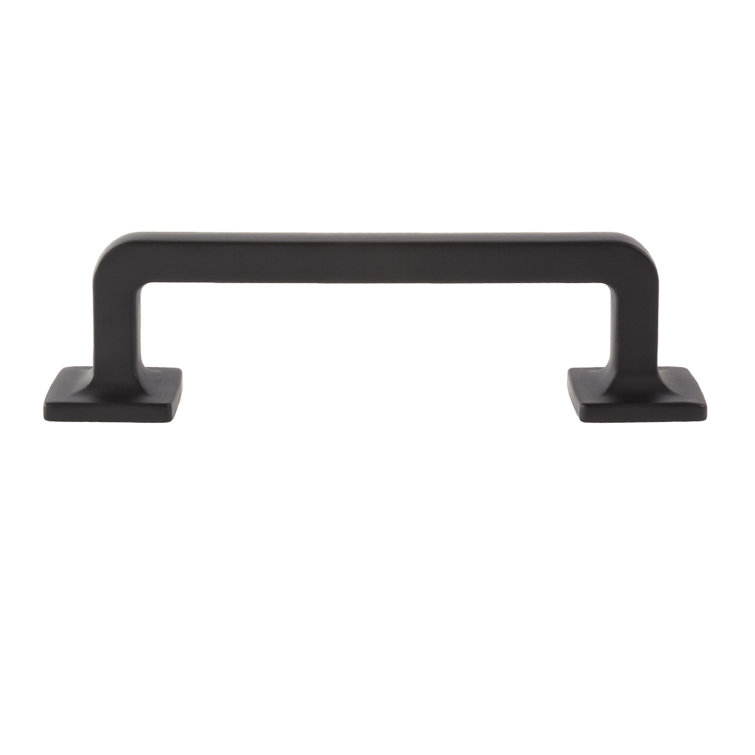 Matte Black 3-1/2" Modern Industrial Bar Pull