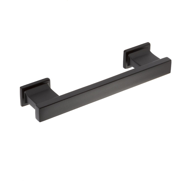 High Desert Matte Black Rectangular Bar Pull with Mounting Hardware