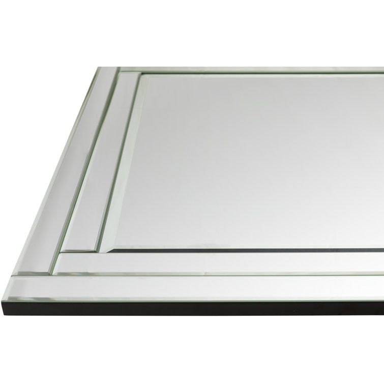 Surya Bancroft Full-Length Rectangular Wood & Silver Mirror