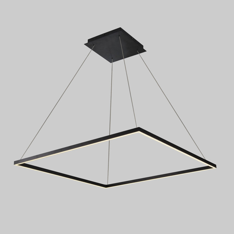 Atria 39.5" Silver LED Square Pendant Light